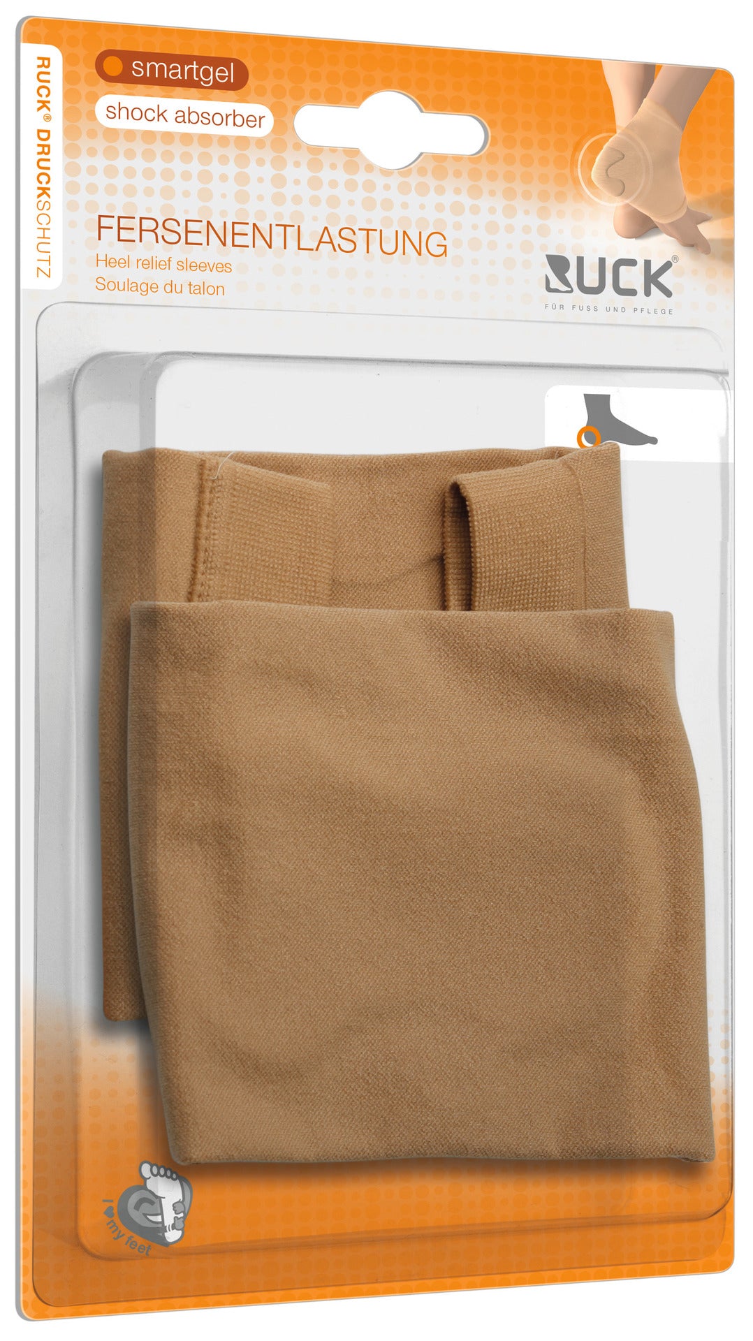 Chaussette de protection Smartgel - Talon 2 tailles disponibles- 1 paire - Beige - Ruck