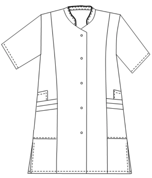 Charline - Blouse 3/4 - Manches courtes - Femme - 85 cm