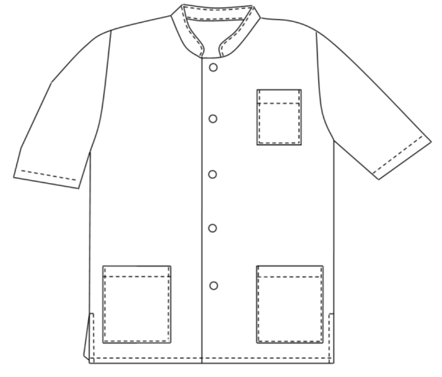 Stéphane - Blouse 3/4 - Manches courtes - Homme - 85 cm