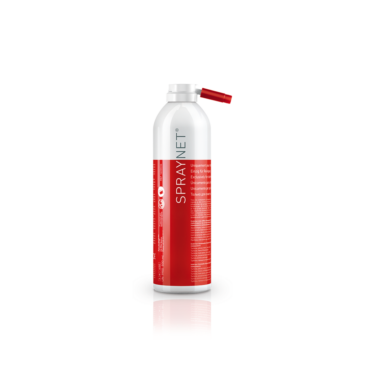 Bombe nettoyante pour micromoteurs, pièces à mains, contre angles et turbines - Utilisation externe et interne - 500ml - Bien Air