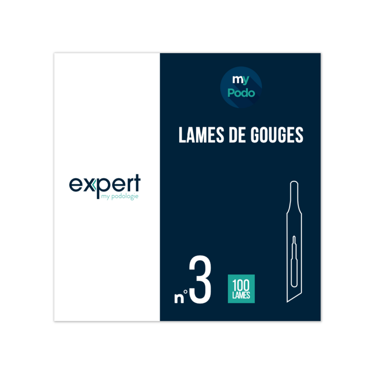 100 Lames de gouges stériles - Expert - My Podologie