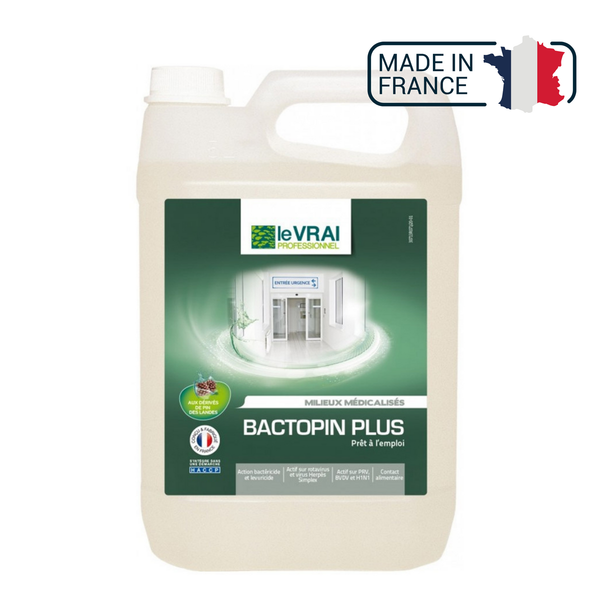 Bactopin Plus - 750 mL à 5 L - Le Vrai Professionnel