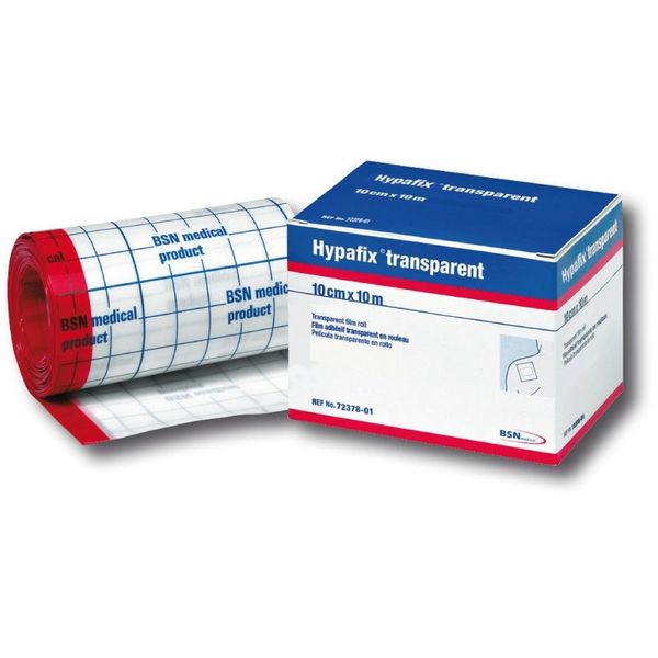 Hypafix Transparent - Tissu non-tissé auto-adhésif pour pansement - 10 cm x 2 m - 1 pièce - BSN Médical