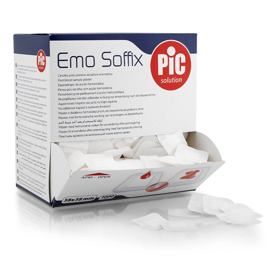 100 pansements Emossofix - 38 x 38 mm - Pic solution