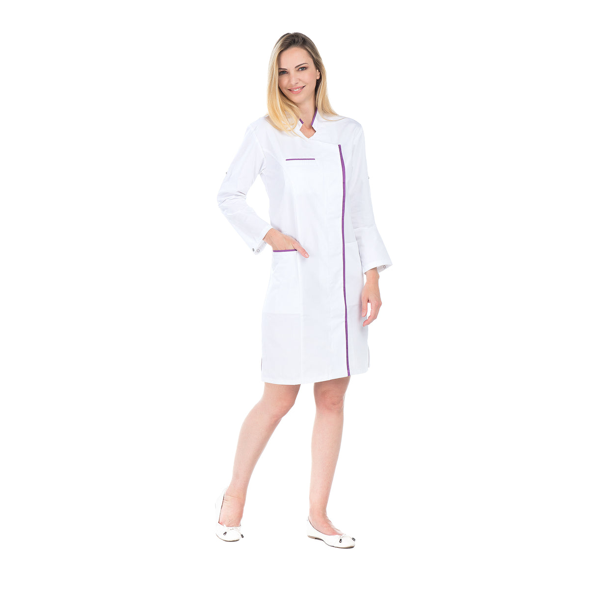Adeline - Blouse longue - Manches longues transformables - Femme - 100 cm