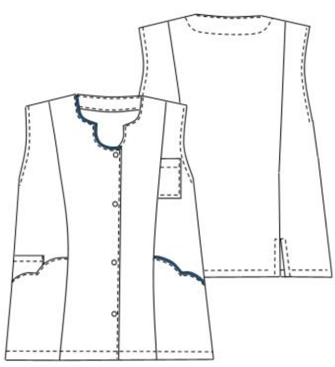 Anaïs - Tunique - 3 types de manches - Femme - 75cm