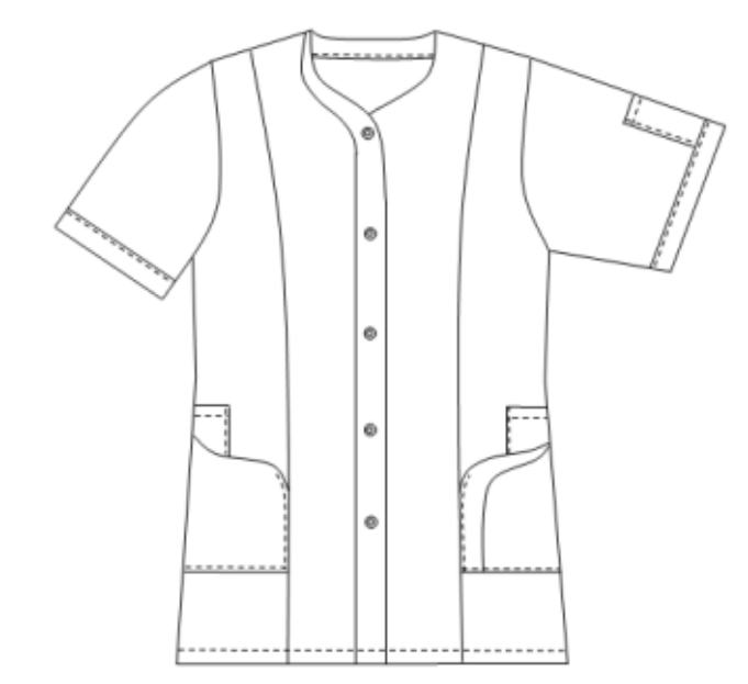 Clémence - Blouse 3/4 - Manches courtes - Femme - 85 cm