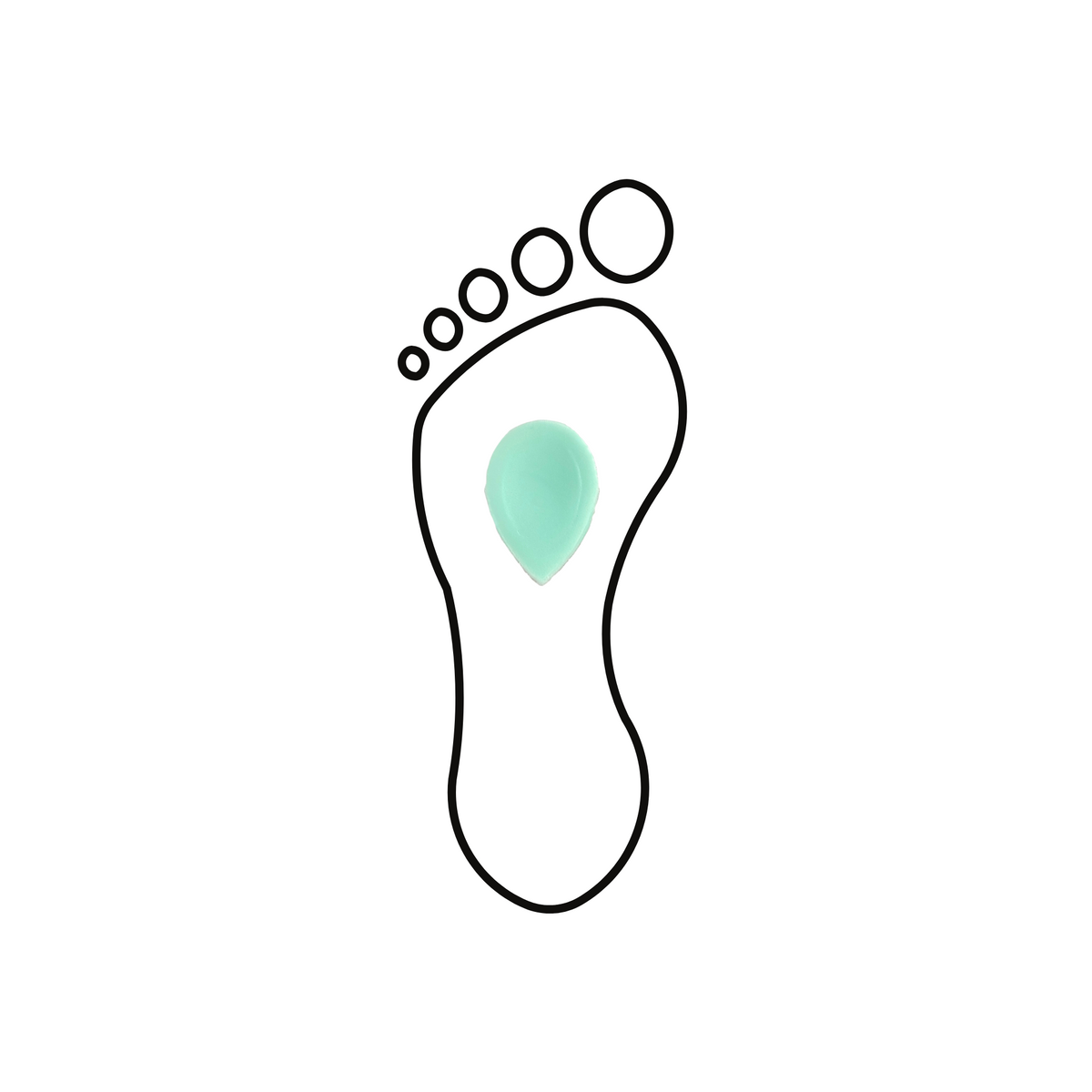 Pelote métatarsienne - Forme Goutte - ARC - Vert