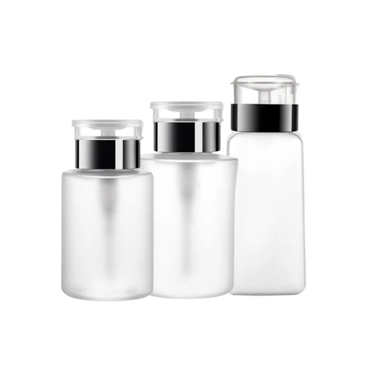 Flacon plastique distributeur à pompe pour liquide - 3 formats disponibles
